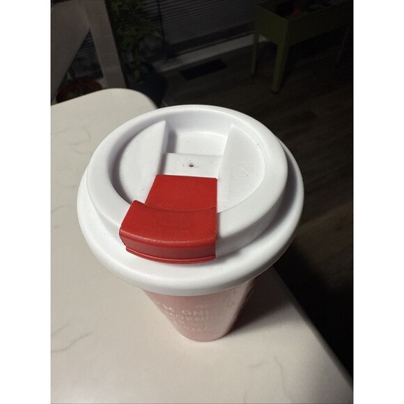 NEW Red Snowflake “I Run On Coffee & Christmas Spirit” Coffee Travel Mug 16 Oz - Picture 3 of 6